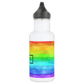 Bouteille D'eau Aquarelle arc-en-ciel rayures personnalisées (Droite)
