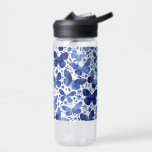 Bouteille D'eau Aquarelle bleu papillon<br><div class="desc">Motif papillon couleur bleu et blanc Indigo pour les amoureux de la nature. Art original de Nic Squirrell.</div>