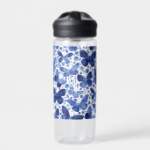 Bouteille D'eau Aquarelle bleu papillon (Extérieur)