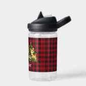 Bouteille D'eau Aquarelle Bois Forêt Animaux Arbres Rouge Plaid (Gauche)