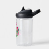 Bouteille D'eau Aquarelle de couronne florale personnalisée (Gauche)