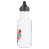 Bouteille D'eau Aquarelle de couronne florale personnalisée (Droite)