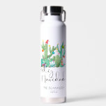Bouteille D'eau Aquarelle de Noël Feliz Navidad Cactus<br><div class="desc">Cette conception peut être personnalisée dans la zone fournie en modifiant la photo et/ou le texte. Vous pouvez également le customiser en cliquant sur Personnaliser ce Modèle, puis en choisissant l'option cliquer pour customiser et supprimer ou modifier la couleur de l'arrière - plan, ajouter du texte, modifier la couleur ou...</div>