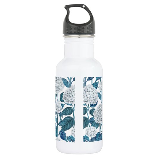 Bouteille D'eau Aquarelle d'hydrangée blanche (Dos)