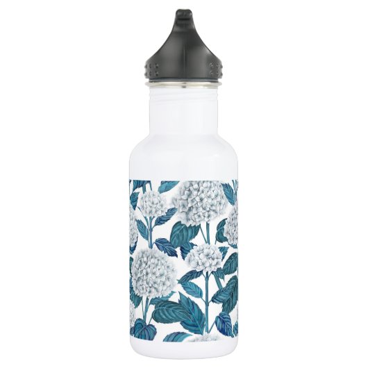 Bouteille D'eau Aquarelle d'hydrangée blanche (Droite)