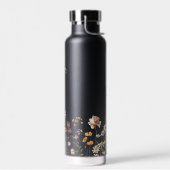 Bouteille D'eau Aquarelle Fleur sauvage Jardin Nom du monogramme (Gauche)