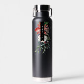 Bouteille D'eau Aquarelle Floral Noël Poinsettia (Avant)