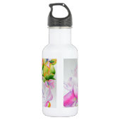 Bouteille D'eau Aquarelle florale classique et élégante de pivoine (Dos)