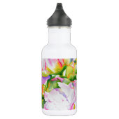 Bouteille D'eau Aquarelle florale classique et élégante de pivoine (Droite)