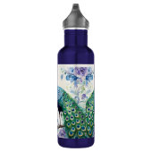 Bouteille D'eau Aquarelle florale Peacock (Droite)