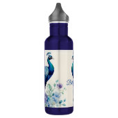 Bouteille D'eau Aquarelle florale Peacock (Gauche)