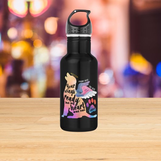 Bouteille D'eau Aquarelle Mémorial chien de chien Aquarelle mignon