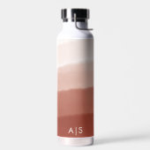 Bouteille D'eau Aquarelle Monogramme Classique Ombre de rouille de (Gauche)