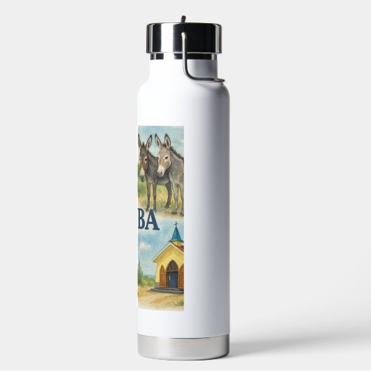 Bouteille D'eau Aquarelle multivue d'Aruba (Gym)