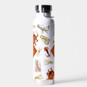 Bouteille D'eau Aquarelle Octopus Océan Animaux Motif Monogramme (Gauche)