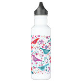 Bouteille D'eau Aquarelle Oiseau et flore (Gauche)