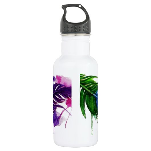 Bouteille D'eau Aquarelle Peinte (Dos)