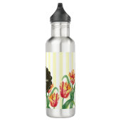 Bouteille D'eau Aquarelle Perroquet jaune Tulipe Illustration flor (Droite)