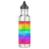 Bouteille D'eau Aquarelle Rainbow Stripes Design Water Botté (Gauche)
