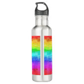 Bouteille D'eau Aquarelle Rainbow Stripes Design Water Botté (Dos)