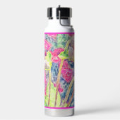 Bouteille D'eau Aquarelle rose Anéone Blue Accents Hot-Cold Usage (Gym)