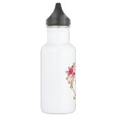 Bouteille D'eau Aquarelle rose Floral maman (Gauche)