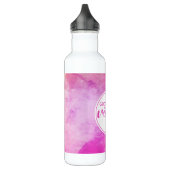 Bouteille D'eau Aquarelle rose Good Vibes uniquement Abstraite (Gauche)