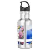 Bouteille D'eau Aquarelle Santorini Oia (Dos)