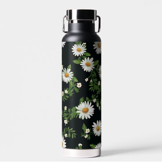 Bouteille D'eau Aquarelle sur noir (Avant)