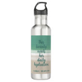 Bouteille D'eau Aquarelle Turquoise Ocean Beach Water Bottle (Devant)
