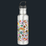 Bouteille D'eau Aquarelle Whimsical colorée Fruits Légumes<br><div class="desc">Profitez de cette aquarelle fantaisie et motif légume avec cette bouteille d'eau colorée. Vous pouvez toujours ajouter votre propre texte. Faites-moi savoir si vous voulez quelque chose fait sur mesure. Si vous l'achetez, merci ! N'oubliez pas de partager une photo sur Instagram de celle-ci en action et de m'étiqueter @shoshannahscribbles...</div>