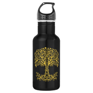 Bouteille D'eau Arbre Celtique Jaune