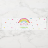 Bouteille d'eau arc-en-ciel colorée Étiquette fête (Étiquettes simples)