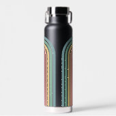 Bouteille D'eau Arc Retro Line Pastel Arc-en-ciel Couleurs Nom du  (Avant)