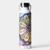 Bouteille D'eau Arceau de fleurs aquarelle bleu (Avant)