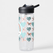 Bouteille D'eau Arcs-en-ciel, papillons et coeurs personnalisés (Gauche)