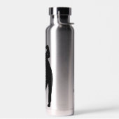 Bouteille D'eau Argent avec Noir Monogramme de Golfeur moderne (Gauche)