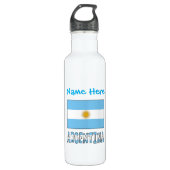 Bouteille D'eau Argentine Drapeau bleu Personnalisation (Devant)