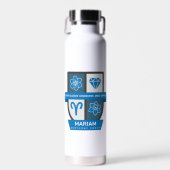 Bouteille D'eau Aries Crest d'anniversaire™ pour 21-31 mars (Avant)