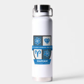 Bouteille D'eau Aries Crest d'anniversaire™ pour 21-31 mars (Arrière)