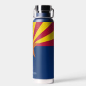 Bouteille D'eau Arizona State Flag Personnalisez le nom Hot or Col (Arrière)