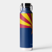 Bouteille D'eau Arizona State Flag Personnalisez le nom Hot or Col (Avant)