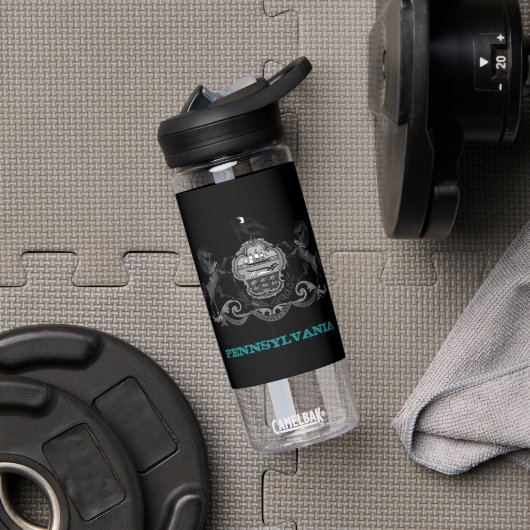 Bouteille D'eau Armoiries de Pennsylvanie Fitness & Pennsylvanie (Droite)