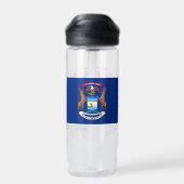 Bouteille D'eau Armoiries du Michigan, drapeau, Michigan (Arrière)