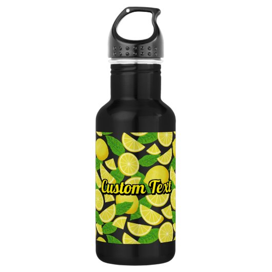 Bouteille D'eau Arrière - plan citron (Devant)