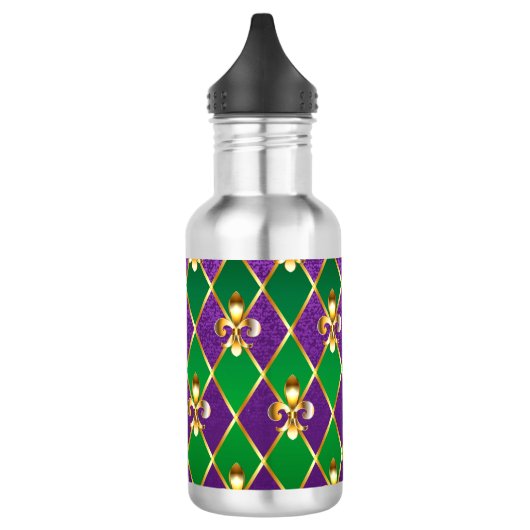 Bouteille D'eau Arrière - plan de bijoux Mardi Gras (Gauche)