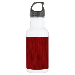 Bouteille D'eau Arrière - plan de céréales en bois brut - Rouge