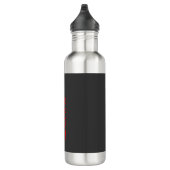 Bouteille D'eau Arrière - plan gris tendance Red Love Mariage (Droite)