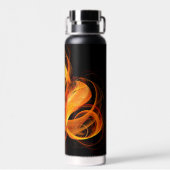 Bouteille D'eau Art Abstrait Fireball (Arrière)