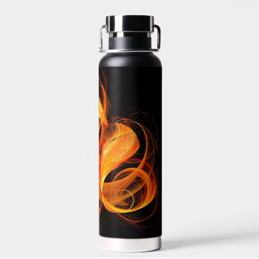 Bouteille D'eau Art Abstrait Fireball (Arrière)